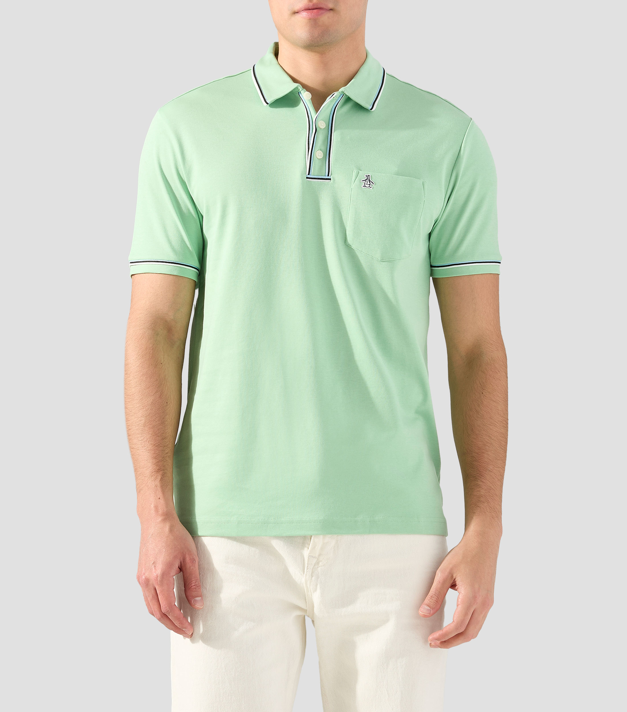 Playera tipo polo manga corta lisa Hombre